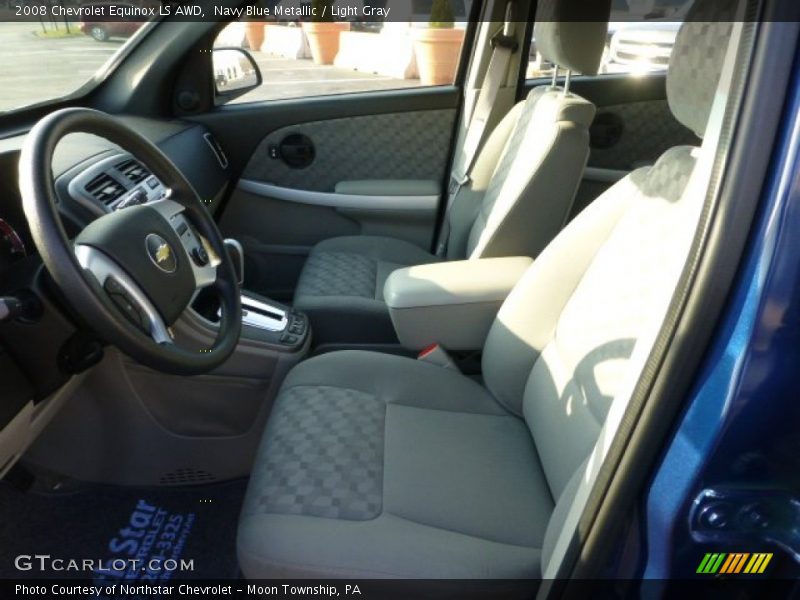 Navy Blue Metallic / Light Gray 2008 Chevrolet Equinox LS AWD