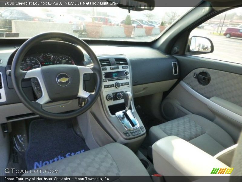 Navy Blue Metallic / Light Gray 2008 Chevrolet Equinox LS AWD