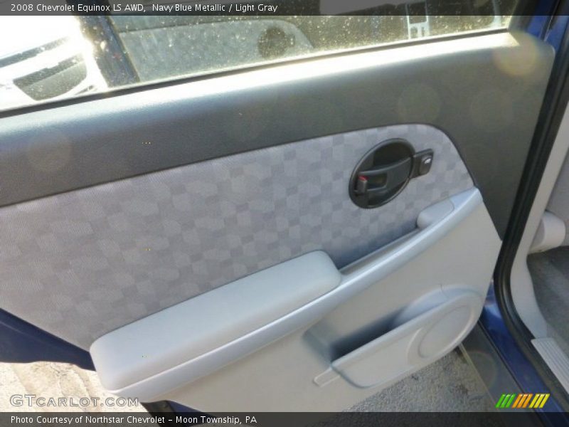 Navy Blue Metallic / Light Gray 2008 Chevrolet Equinox LS AWD
