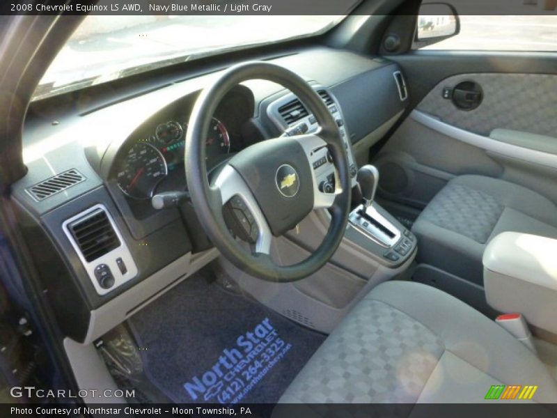 Navy Blue Metallic / Light Gray 2008 Chevrolet Equinox LS AWD