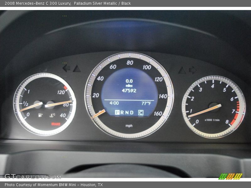 Palladium Silver Metallic / Black 2008 Mercedes-Benz C 300 Luxury