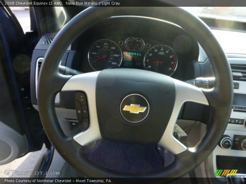 Navy Blue Metallic / Light Gray 2008 Chevrolet Equinox LS AWD