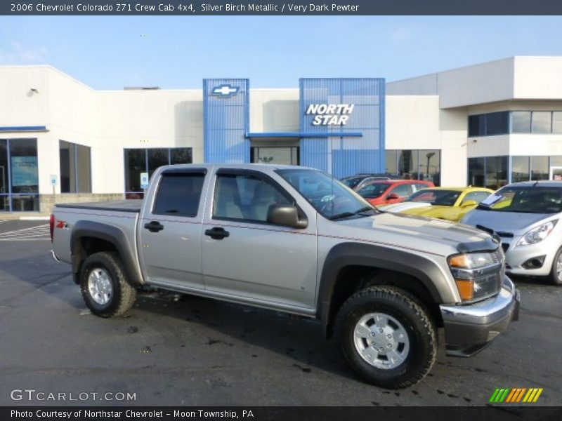 Silver Birch Metallic / Very Dark Pewter 2006 Chevrolet Colorado Z71 Crew Cab 4x4