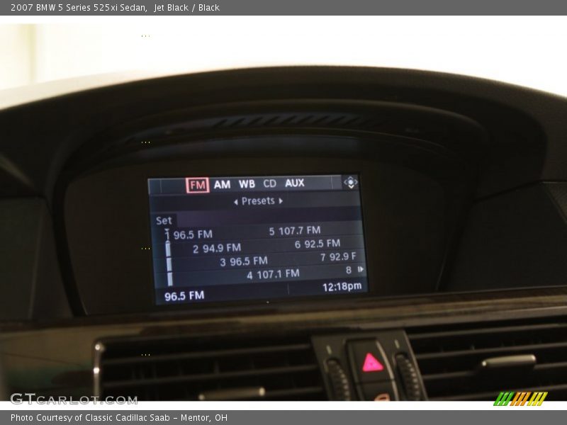 Jet Black / Black 2007 BMW 5 Series 525xi Sedan