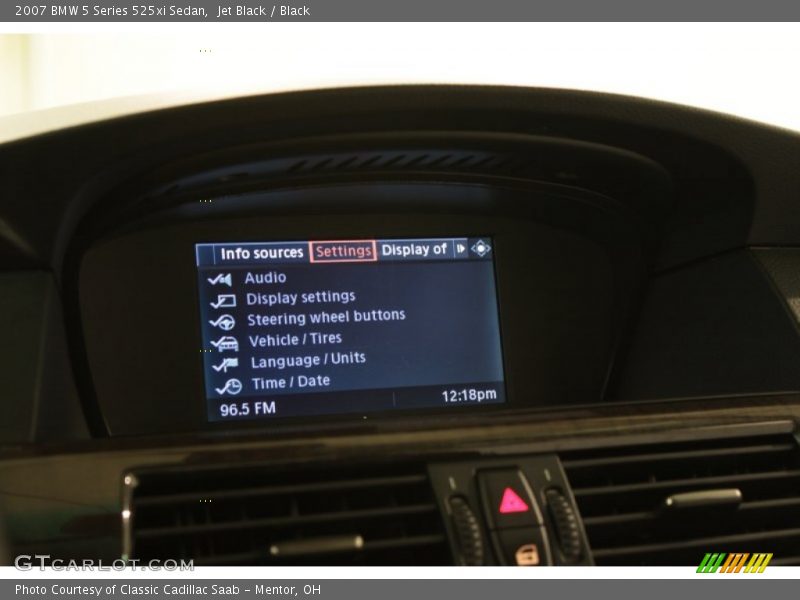 Jet Black / Black 2007 BMW 5 Series 525xi Sedan