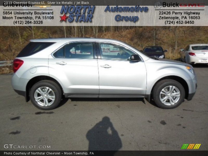Silver Ice Metallic / Jet Black 2013 Chevrolet Equinox LS