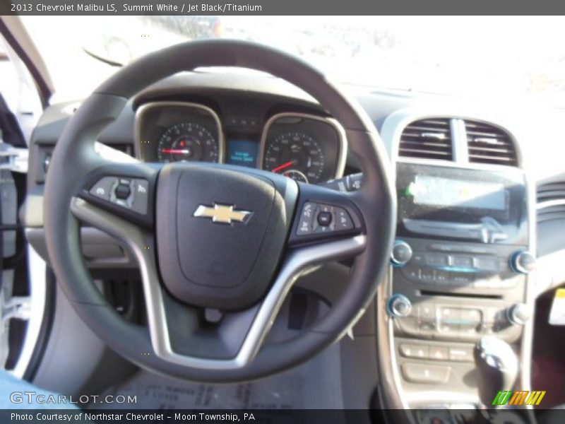 Summit White / Jet Black/Titanium 2013 Chevrolet Malibu LS