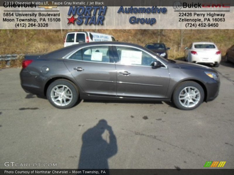 Taupe Gray Metallic / Jet Black 2013 Chevrolet Malibu LT