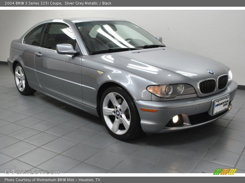 Silver Grey Metallic / Black 2004 BMW 3 Series 325i Coupe