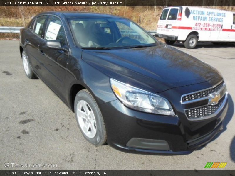 Black Granite Metallic / Jet Black/Titanium 2013 Chevrolet Malibu LS