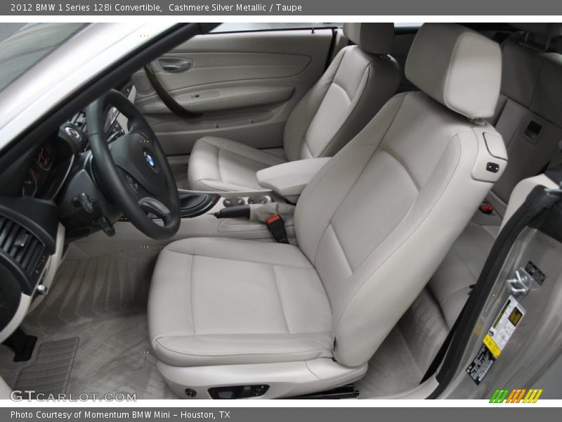 Cashmere Silver Metallic / Taupe 2012 BMW 1 Series 128i Convertible