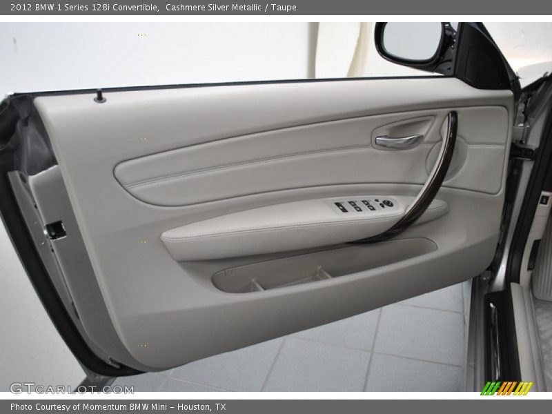 Cashmere Silver Metallic / Taupe 2012 BMW 1 Series 128i Convertible