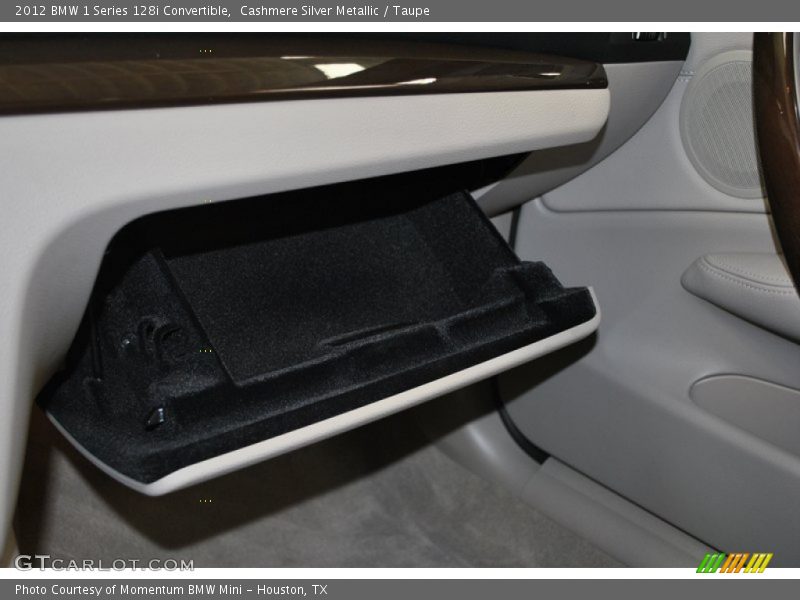 Cashmere Silver Metallic / Taupe 2012 BMW 1 Series 128i Convertible