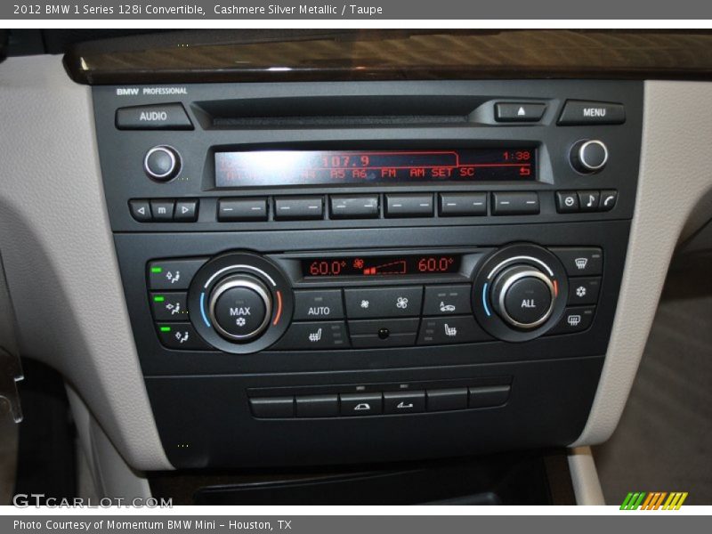 Cashmere Silver Metallic / Taupe 2012 BMW 1 Series 128i Convertible