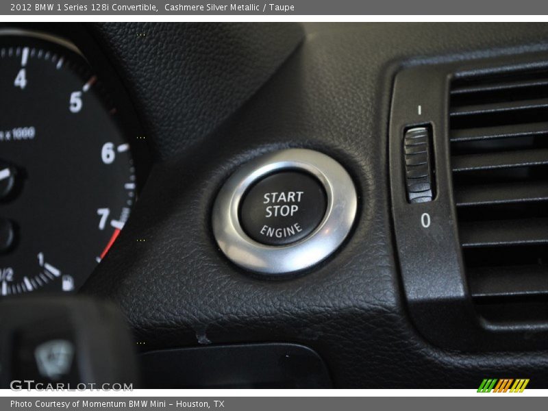 Cashmere Silver Metallic / Taupe 2012 BMW 1 Series 128i Convertible