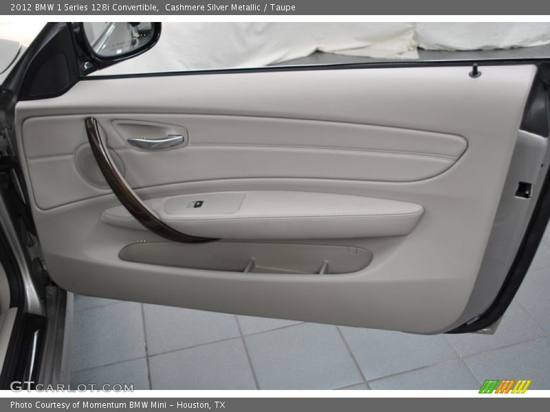 Cashmere Silver Metallic / Taupe 2012 BMW 1 Series 128i Convertible