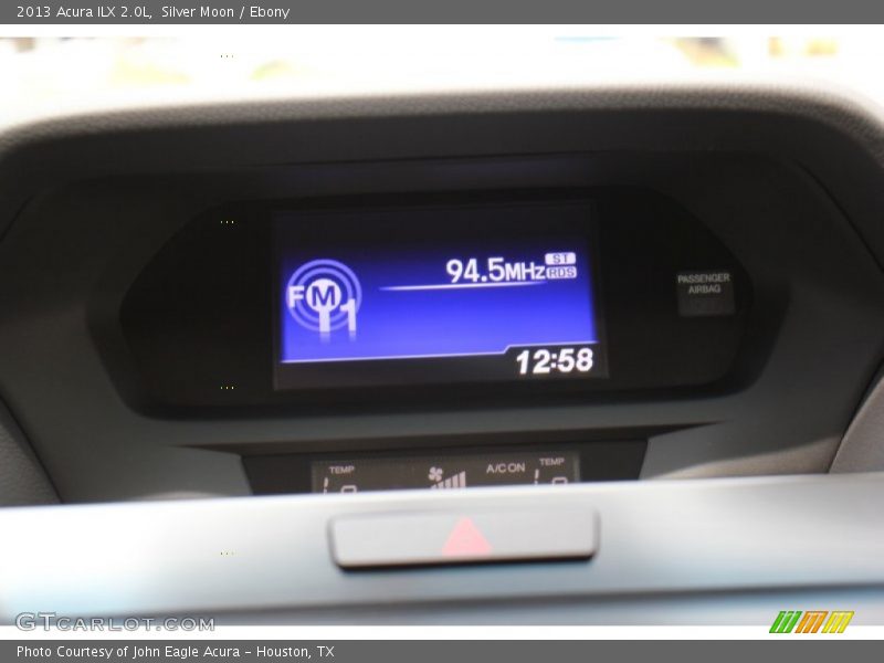 Silver Moon / Ebony 2013 Acura ILX 2.0L