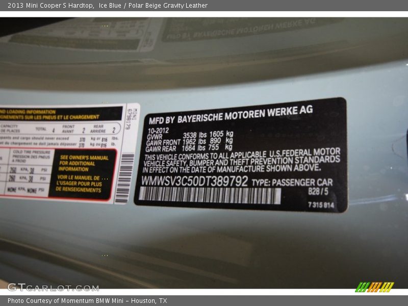 B28 - 2013 Mini Cooper S Hardtop