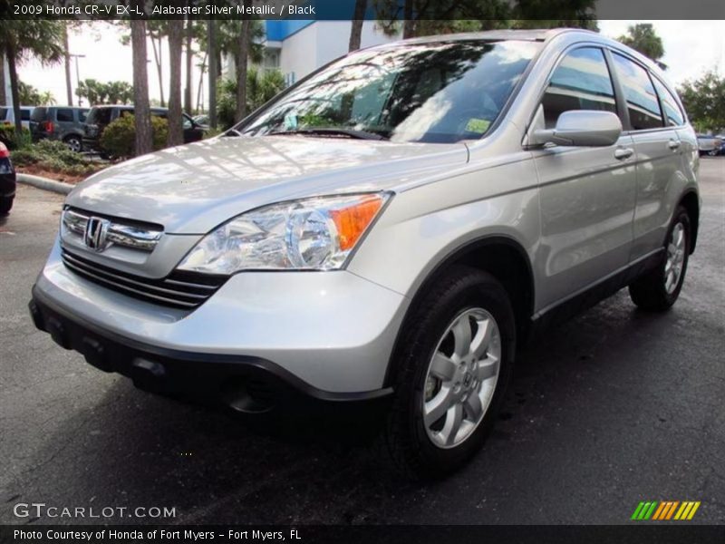 Alabaster Silver Metallic / Black 2009 Honda CR-V EX-L
