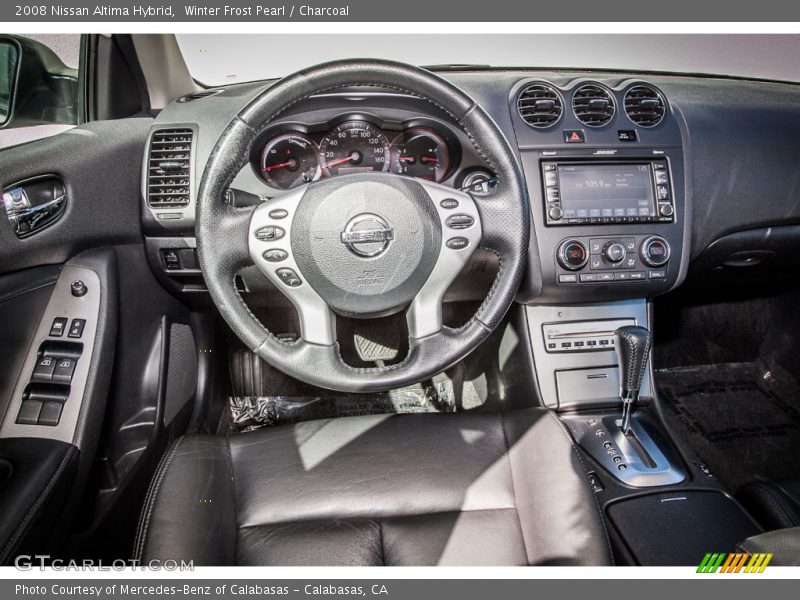 Winter Frost Pearl / Charcoal 2008 Nissan Altima Hybrid