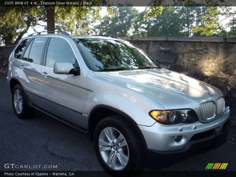 Titanium Silver Metallic / Black 2005 BMW X5 4.4i