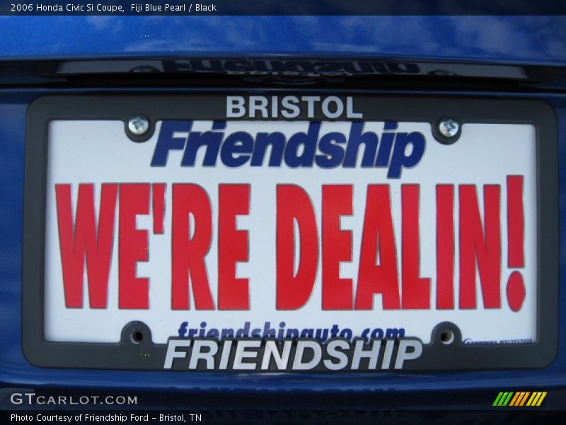 Fiji Blue Pearl / Black 2006 Honda Civic Si Coupe