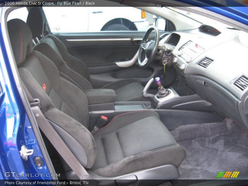 Fiji Blue Pearl / Black 2006 Honda Civic Si Coupe