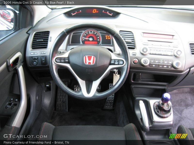 Fiji Blue Pearl / Black 2006 Honda Civic Si Coupe