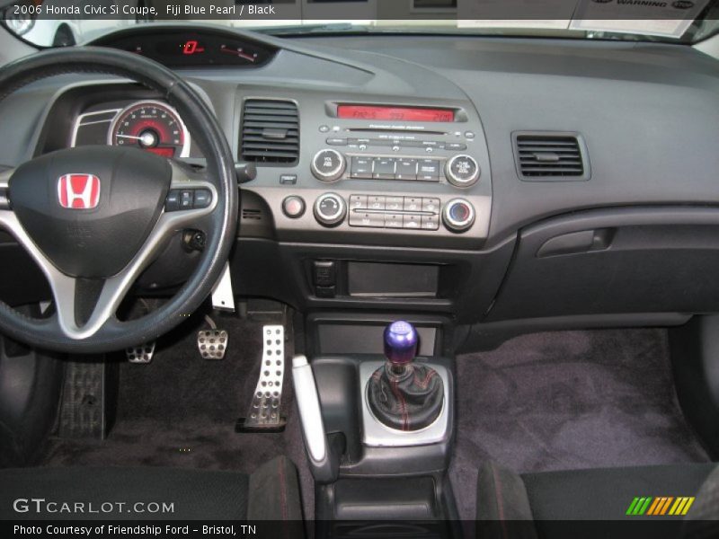 Fiji Blue Pearl / Black 2006 Honda Civic Si Coupe