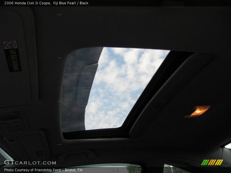 Fiji Blue Pearl / Black 2006 Honda Civic Si Coupe