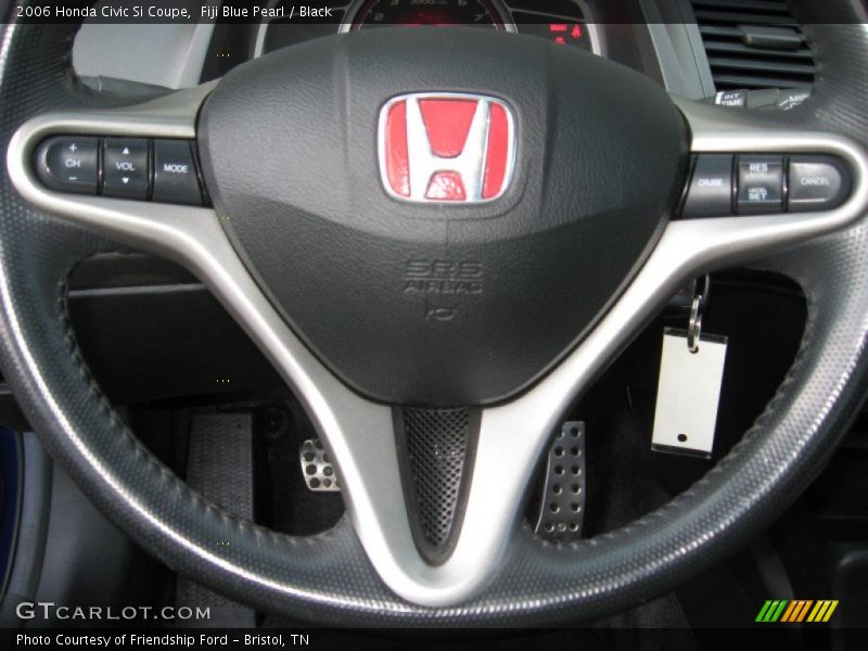 Fiji Blue Pearl / Black 2006 Honda Civic Si Coupe