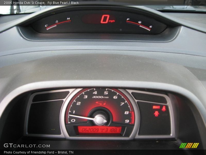Fiji Blue Pearl / Black 2006 Honda Civic Si Coupe