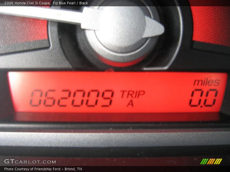 Fiji Blue Pearl / Black 2006 Honda Civic Si Coupe