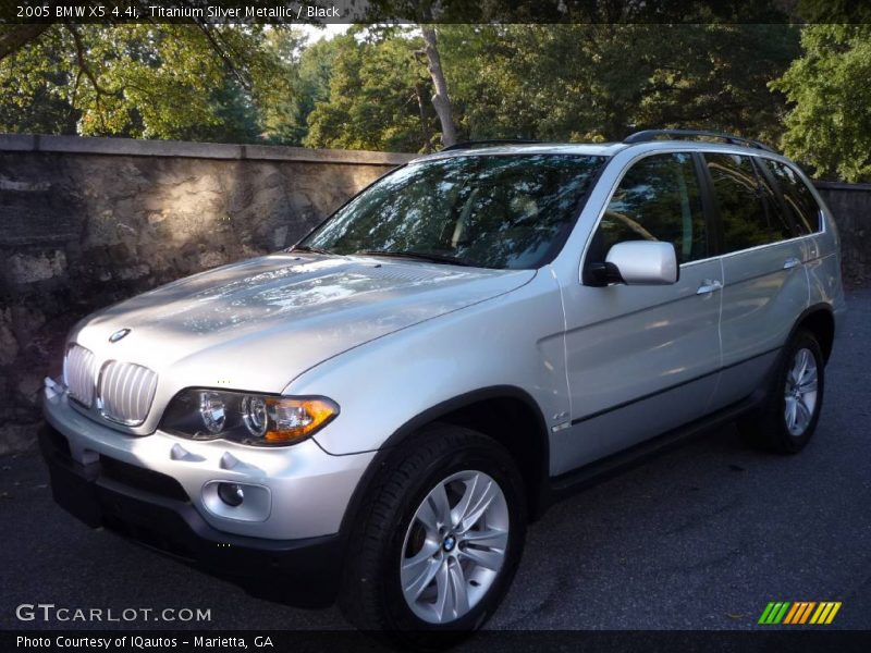 Titanium Silver Metallic / Black 2005 BMW X5 4.4i