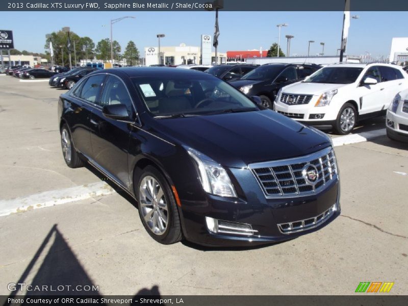 Sapphire Blue Metallic / Shale/Cocoa 2013 Cadillac XTS Luxury FWD