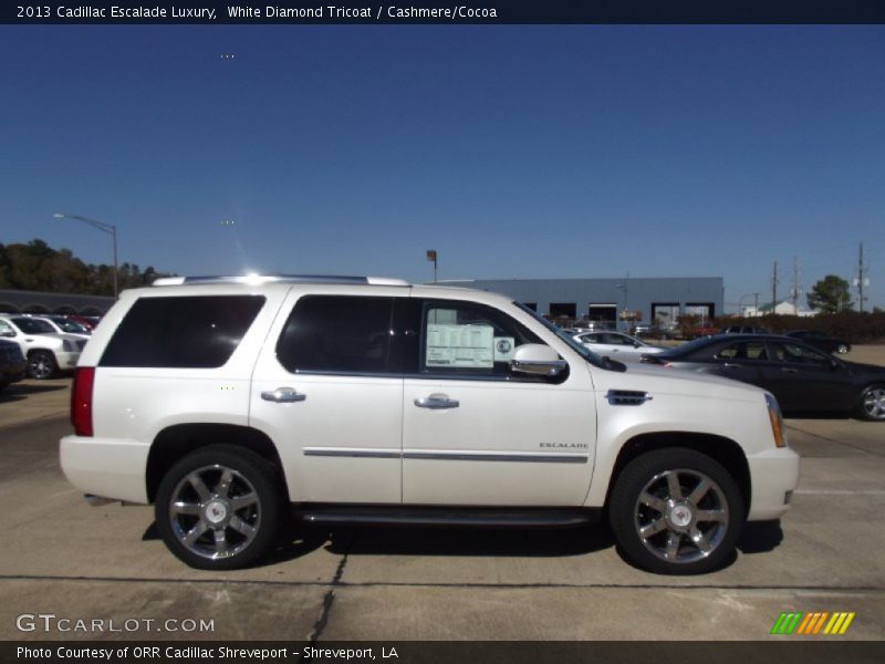 White Diamond Tricoat / Cashmere/Cocoa 2013 Cadillac Escalade Luxury
