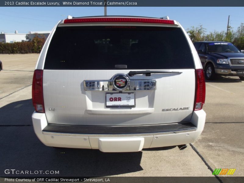 White Diamond Tricoat / Cashmere/Cocoa 2013 Cadillac Escalade Luxury