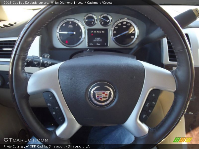 White Diamond Tricoat / Cashmere/Cocoa 2013 Cadillac Escalade Luxury