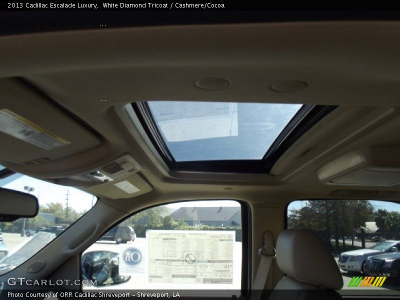 White Diamond Tricoat / Cashmere/Cocoa 2013 Cadillac Escalade Luxury