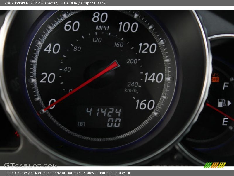 Slate Blue / Graphite Black 2009 Infiniti M 35x AWD Sedan