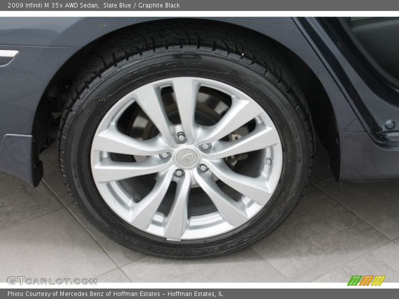Slate Blue / Graphite Black 2009 Infiniti M 35x AWD Sedan