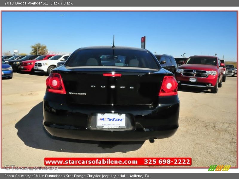 Black / Black 2013 Dodge Avenger SE