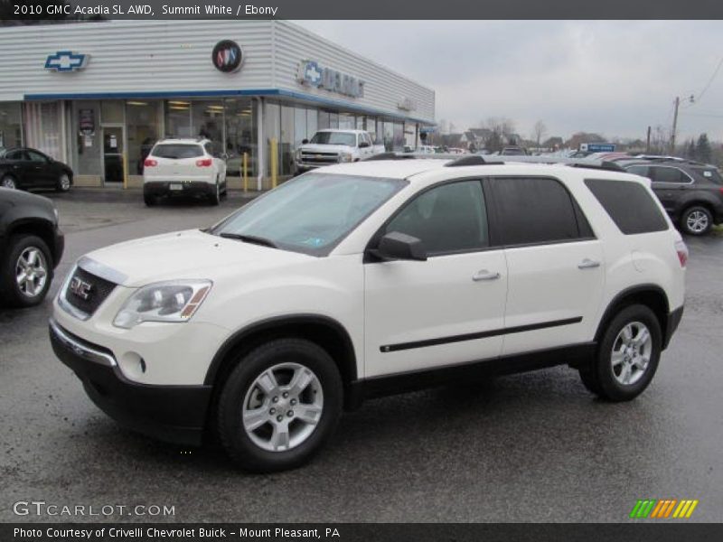 Summit White / Ebony 2010 GMC Acadia SL AWD
