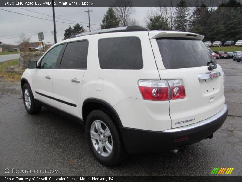 Summit White / Ebony 2010 GMC Acadia SL AWD