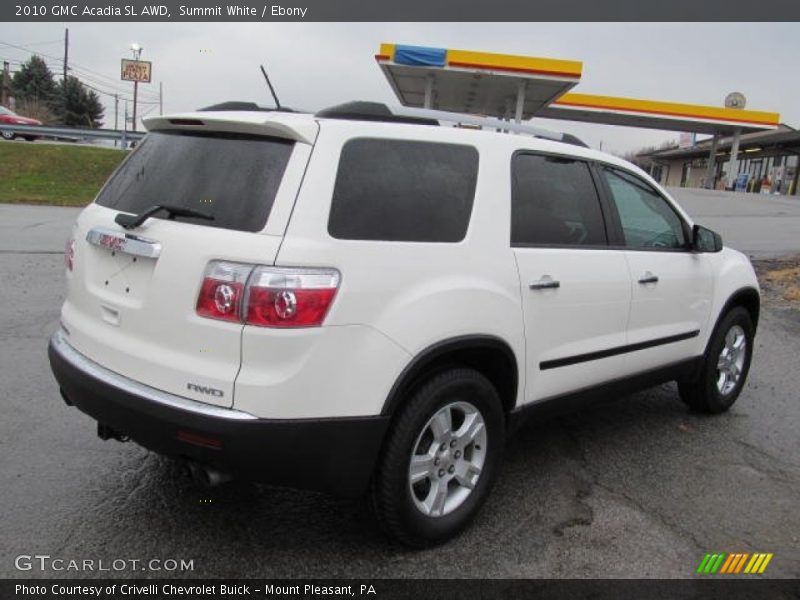 Summit White / Ebony 2010 GMC Acadia SL AWD