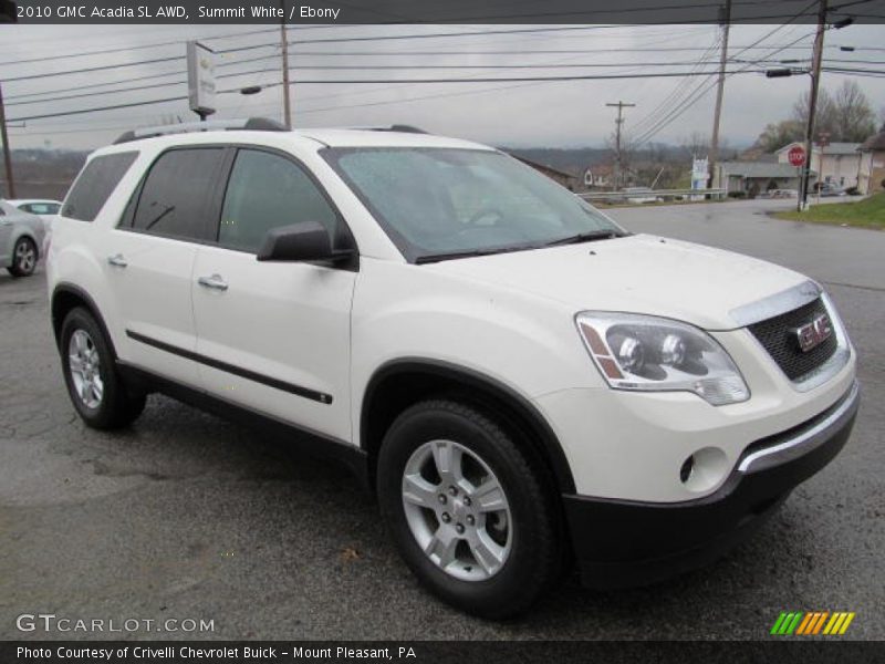 Summit White / Ebony 2010 GMC Acadia SL AWD