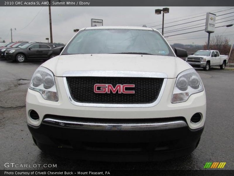 Summit White / Ebony 2010 GMC Acadia SL AWD
