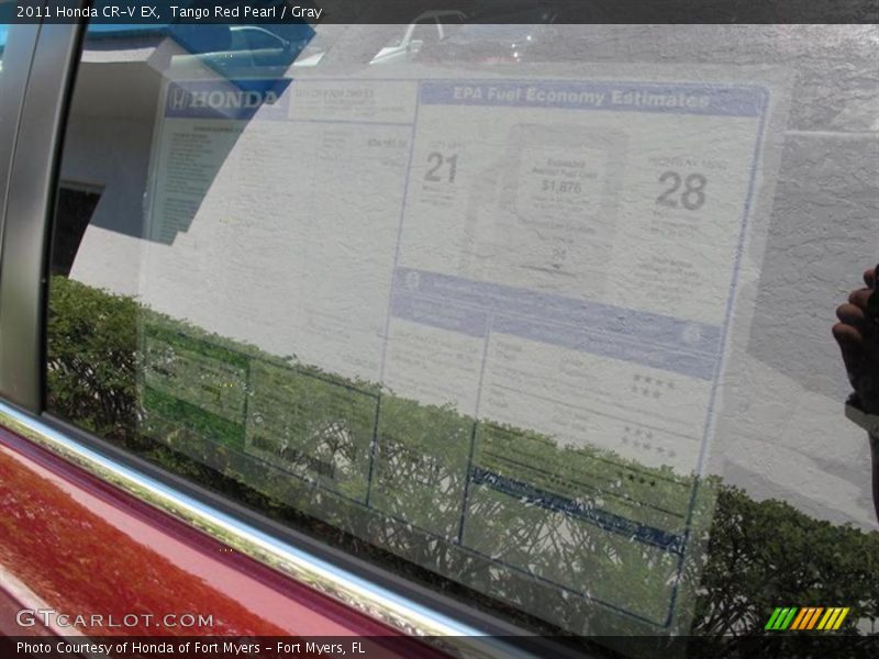 Tango Red Pearl / Gray 2011 Honda CR-V EX