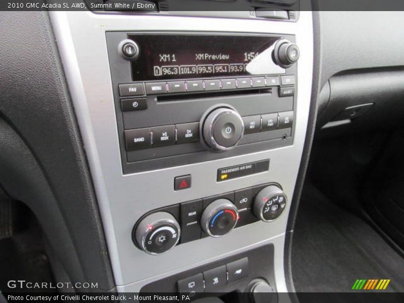 Summit White / Ebony 2010 GMC Acadia SL AWD