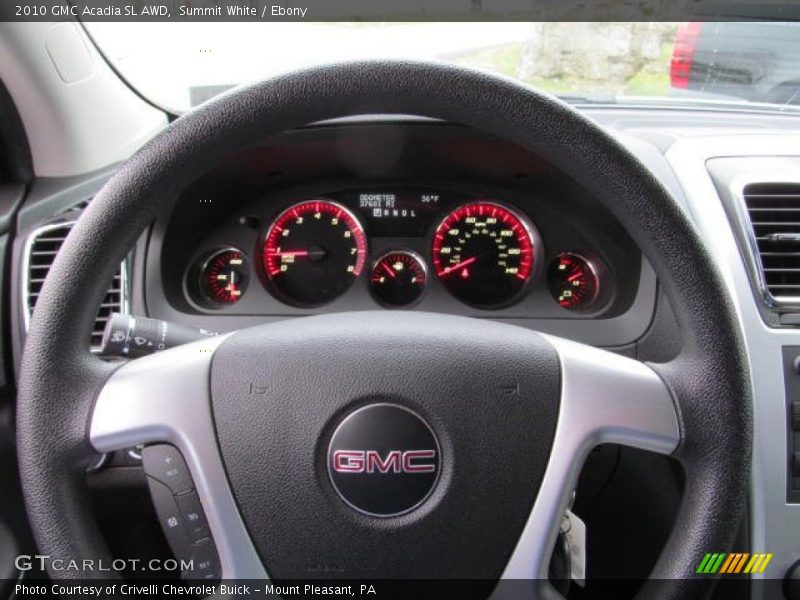 Summit White / Ebony 2010 GMC Acadia SL AWD